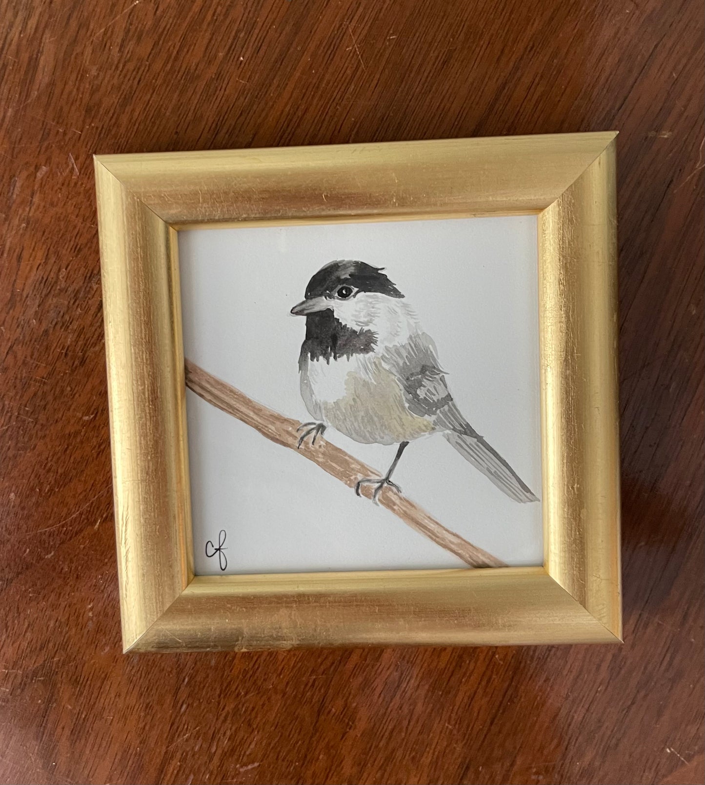 Watercolor Chickadee