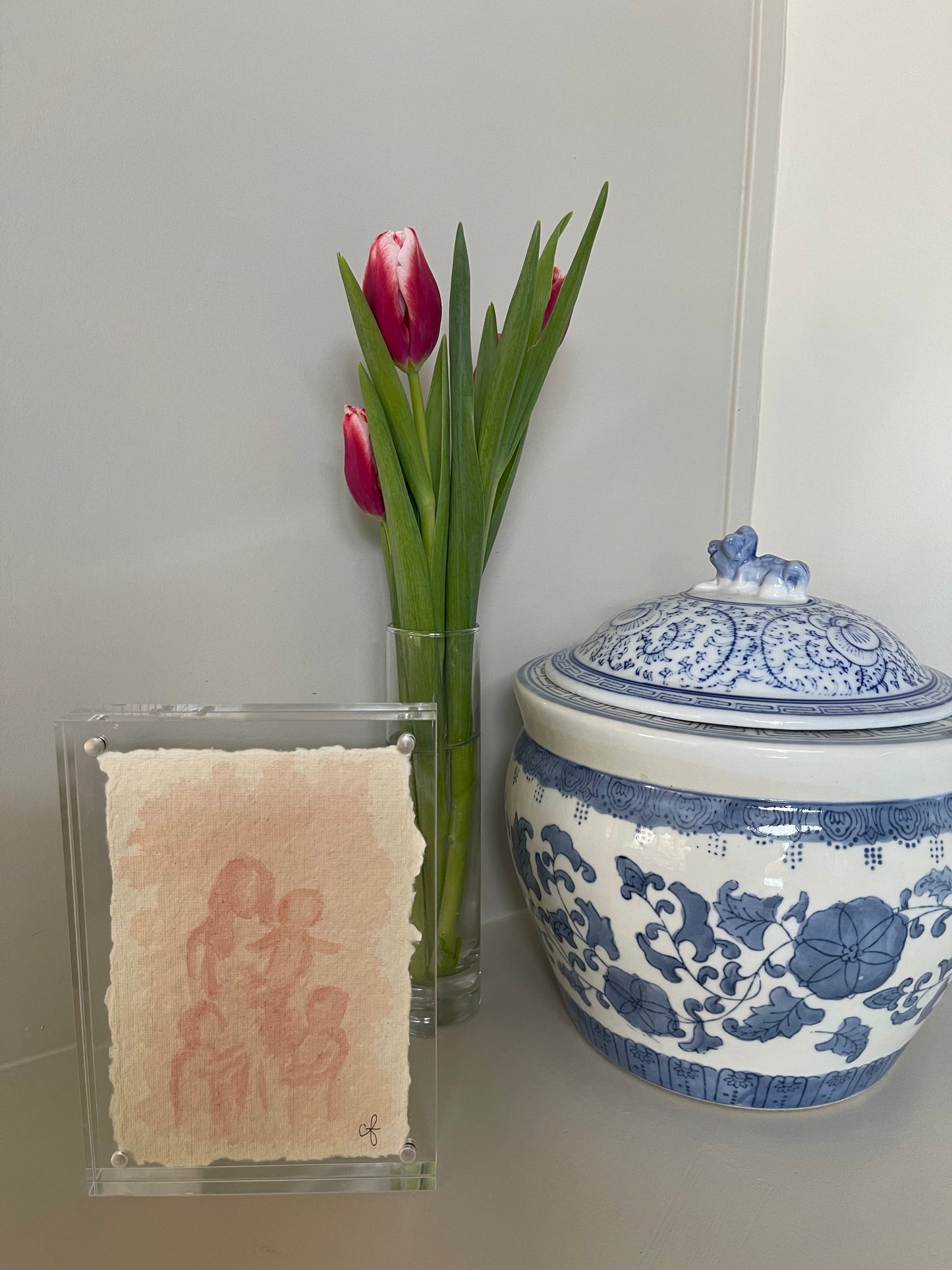 5x7 Mother with 3- Pink