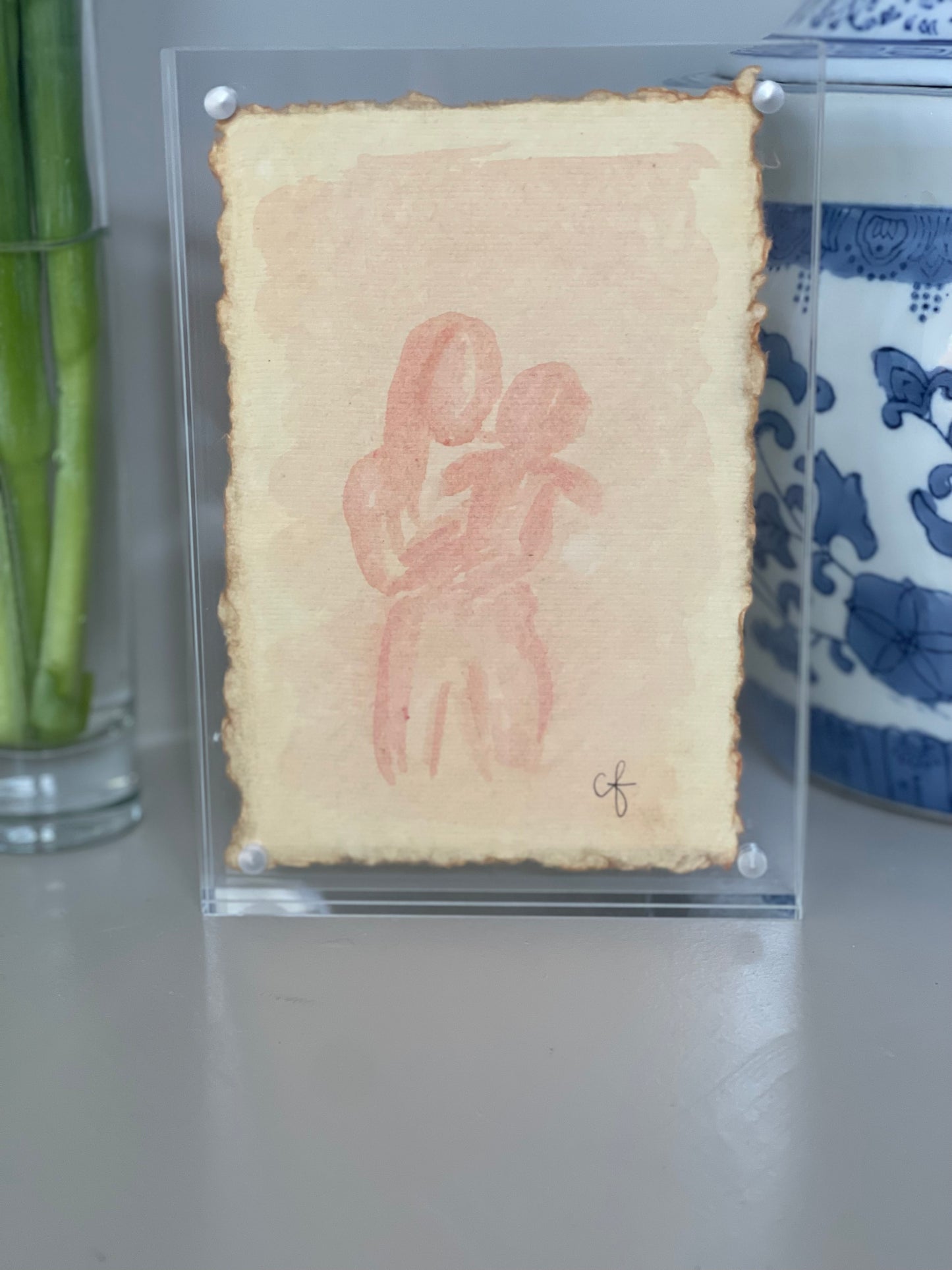 5x7 Mother with Baby- Pink